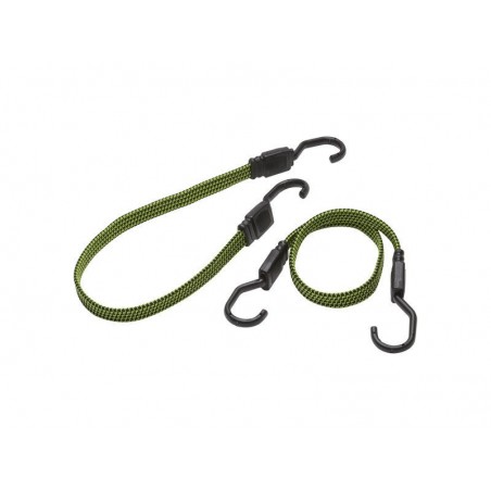 Lot de 2 Sandows Plats Crochet Métal Plastifié Standers L.0.6 M X L.18 Mm