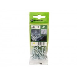 Lot de 15 vis auto perceuse acier tête fraiséeX L.19 Mm