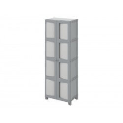 Armoire haute résine 3 tablettes SPACEO MODULIZE l. 65 x H. 180 x P. 41.85 cm