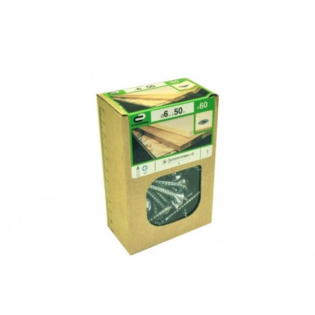 Lot de 60 Vis Acier Tête Fraisée Standers Diam.6 Mm X L.50 Mm