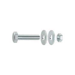 Lot de 10 Boulons tête 6 Pans Acier Zingué L.25 X Diam.6 Mm Standers