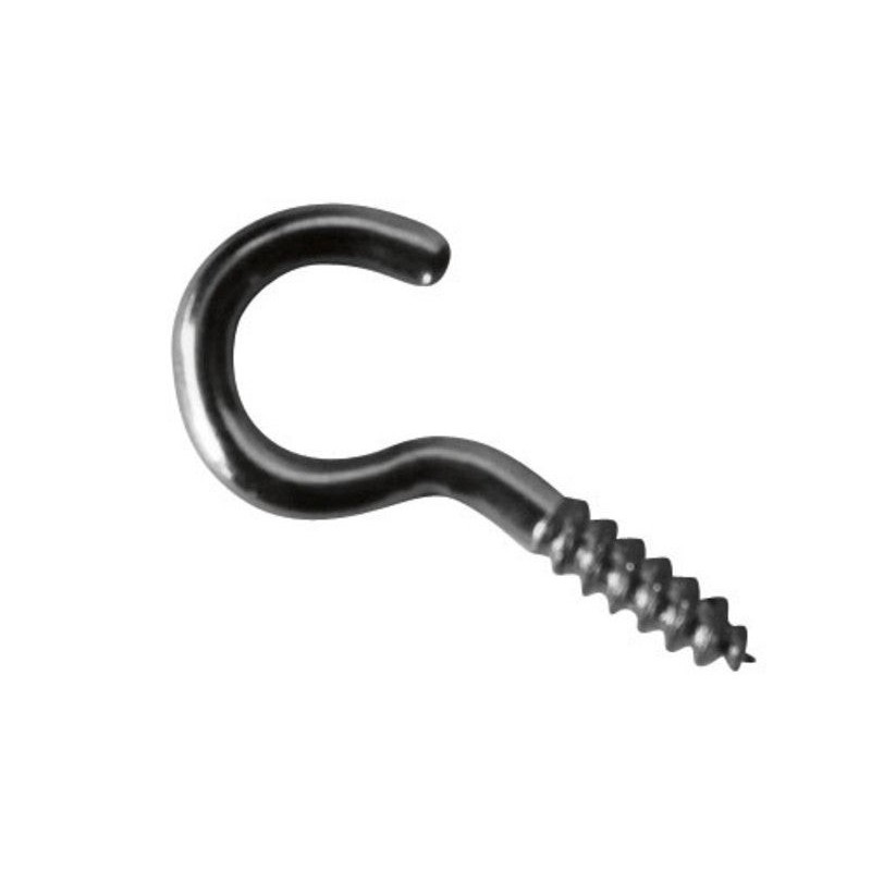 Lot de 4 crochets à visser inox Diam.4 X L.30 Mm