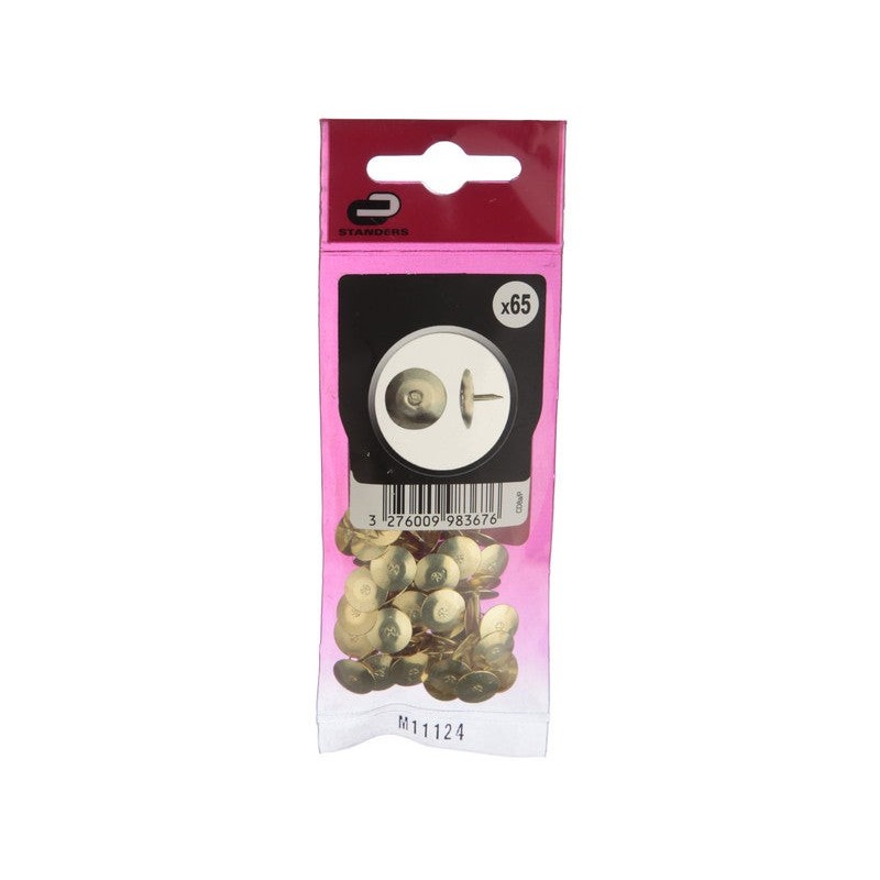 Punaises Acier Standers Tête Ronde Diam.1 X L.8 Mm