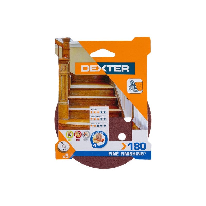 Lot de 5 disques abrasifs125 Mm Grains 180