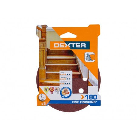 Lot de 5 disques abrasifs125 Mm Grains 180