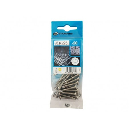 Lot de 20 vis autoperceuse Inox tête Ronde phillipsX L.25 mm