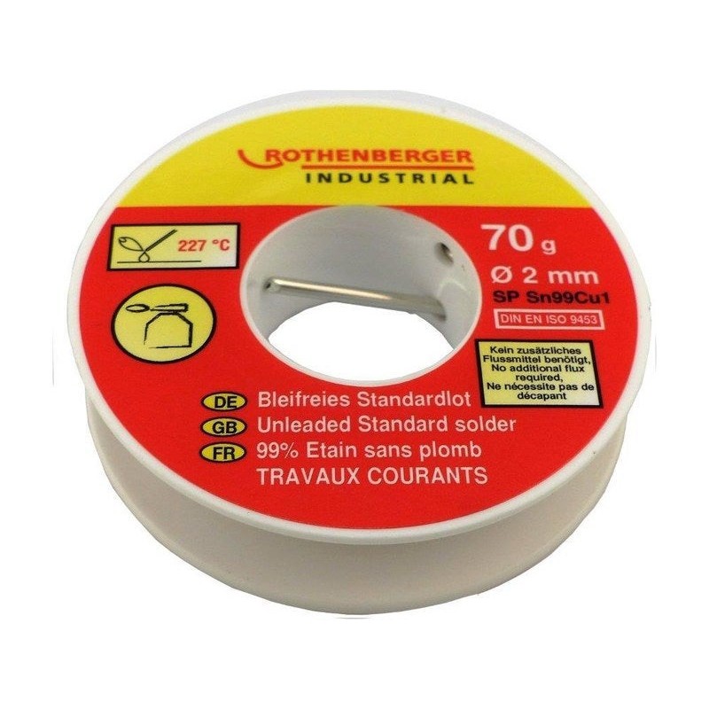 Bobine étain Standard 2Mm 70 G. Rothenberger