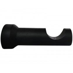 Support tringle à rideau Charme recup 28 mm noir mat INSPIRE