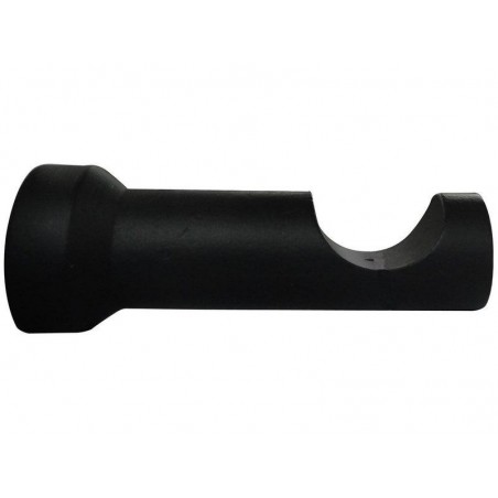 Support tringle à rideau Charme recup 28 mm noir mat INSPIRE