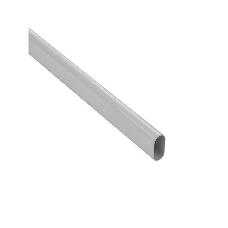 Barre de penderie blanc H.3 x l.200 x P.1.5 cm