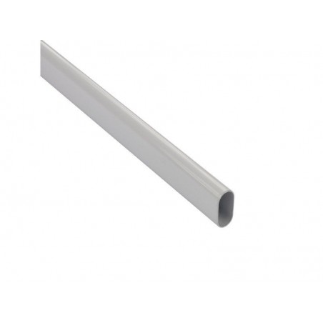 Barre de penderie blanc H.3 x l.200 x P.1.5 cm