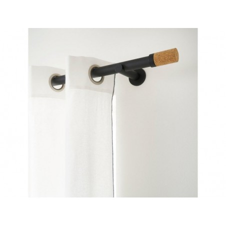 Tringle àrideau àcomposer Charme recup noir mat diam. 28 mm 250 cm INSPIRE