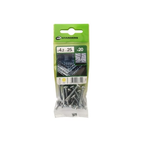 Lot de 20 Vis autoperceuse Acier Tête Fraisée Phillips Standers X L.25 Mm