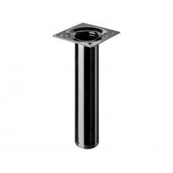 Pied de meuble cylindrique fixe en acier époxy noir