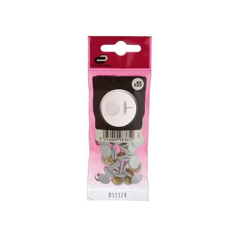 Punaises Acier Standers tête Ronde Diam.1 X L.10.5 Mm