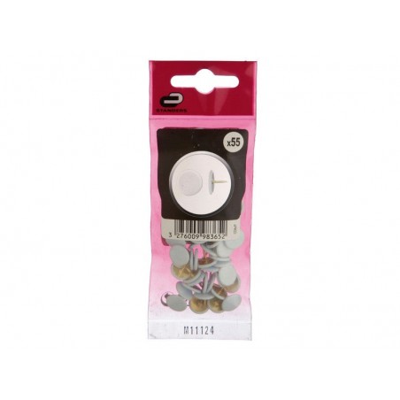 Punaises Acier Standers tête Ronde Diam.1 X L.10.5 Mm