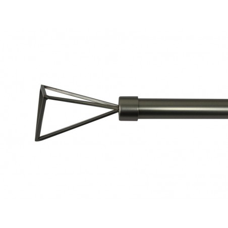 Kit De Tringle à Rideau Triangle Diam. 16-19 Mm Acier Mat 120 à 210 Cm