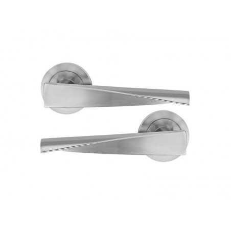 2 poignées sur rosace Tessa gris brossé INSPIRE zamak sans trou