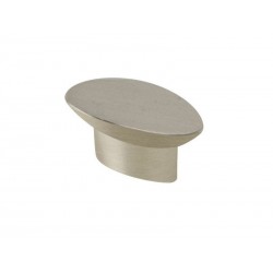 Bouton De Meuble Ovale Argent Zamak H.24 X L.41 X P.19 Mm