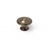 Lot de 4 Boutons De Meuble Rond Zamak Laitonné H.26 X L.35 X P.35 Mm