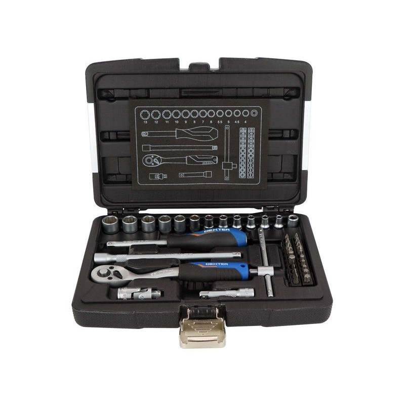 Coffret clé à douille et embouts de mécanicien 39 pièces