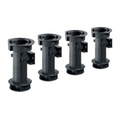 Lot de 4 pieds plastique à visser H.150