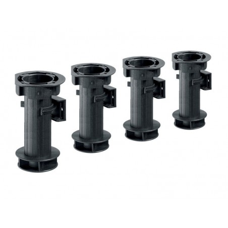 Lot de 4 pieds plastique à visser H.150