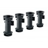 Lot de 4 pieds plastique à visser H.150