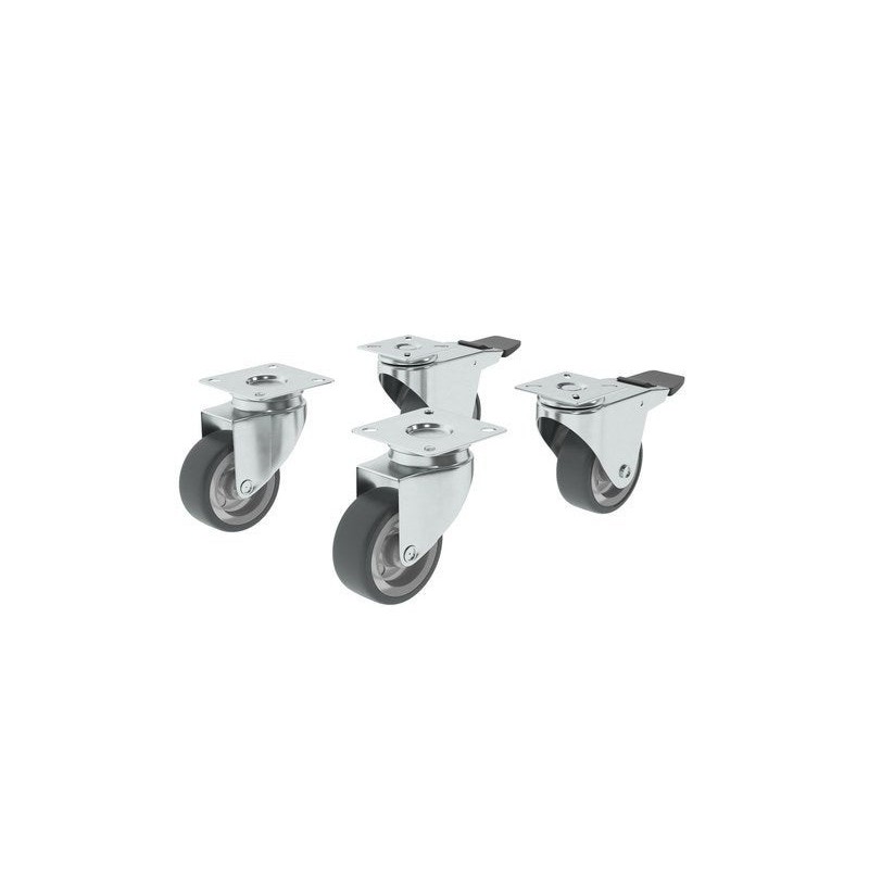 Roulette pivotante à Platine Diam.50 Mm