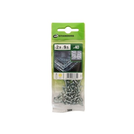 Lot de 40 Vis autoperceuse Acier Tête Fraisée Phillips Standers X L.9.5 Mm