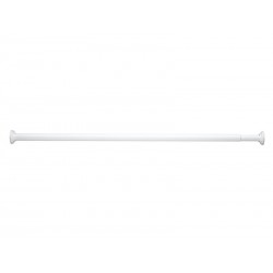 Tringle à Rideau Design Blanc Brillant diamètre16-19 Mm 120 Cm
