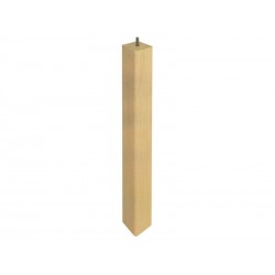 Pied de table Basse Carré Fixe HÃªtre Brut Blanc - Beige - Naturels 36 Cm