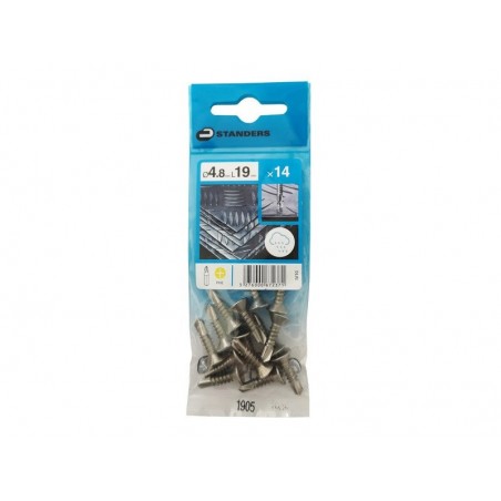 Lot de 14 Vis autoperceuse Inox Tête Fraisée Phillips Standers X L.19 Mm