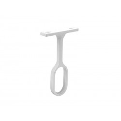 Lot de 1 support de barre de penderie D30 x 15 mm ovale blanc 46.22 m