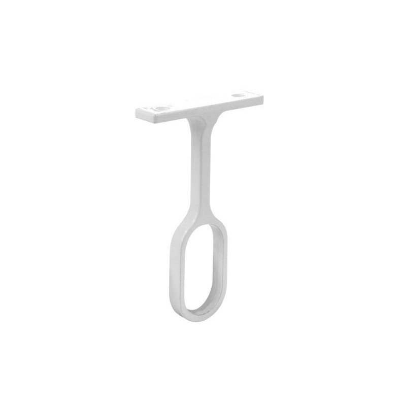 Lot de 1 support de barre de penderie D30 x 15 mm ovale blanc 46.22 m