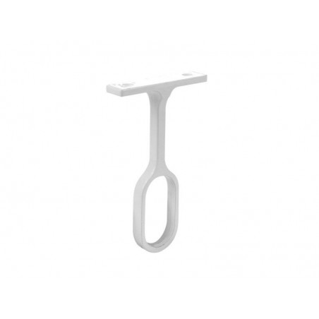 Lot de 1 support de barre de penderie D30 x 15 mm ovale blanc 46.22 m