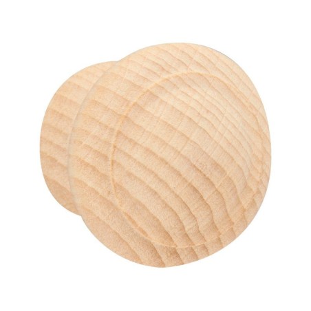 Bouton de meuble régence hêtre en bois H.30xL.30xP.25mm