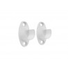 Lot de 2 support de barre de penderie D18 mm rond blanc 21.9 m