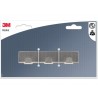 Barre 3 crochets adhésif permanent, 3M gris / argent | Sanifer