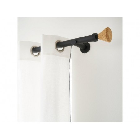 Tringle à rideau à composer charme noir mat diam. 28 mm 200 cm