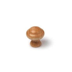 Lot de 6 Boutons De Meuble Rond Bois Verni H.32 X L.30 X P.30 Mm