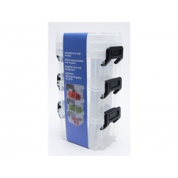 Lot de 3 boites plastique transparent L.6.5 X P.9 X H.5.5 Cm