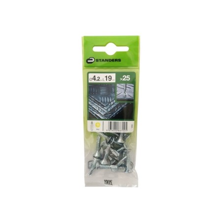 Lot de 25 Vis autoperceuse Acier Tête Fraisée Phillips Standers X L.19 Mm