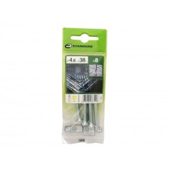 Lot de 8 Vis autoperceuse Acier Tête Fraisée Phillips Standers X L.38 Mm