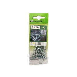 Lot de 30 Vis autoperceuse Acier Tête Fraisée Phillips Standers X L.9.5 Mm