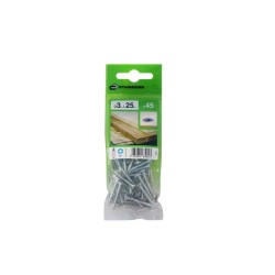 Lot de 45 Vis Acier Tête Fraisée Standers Diam.3 Mm X L.25 Mm