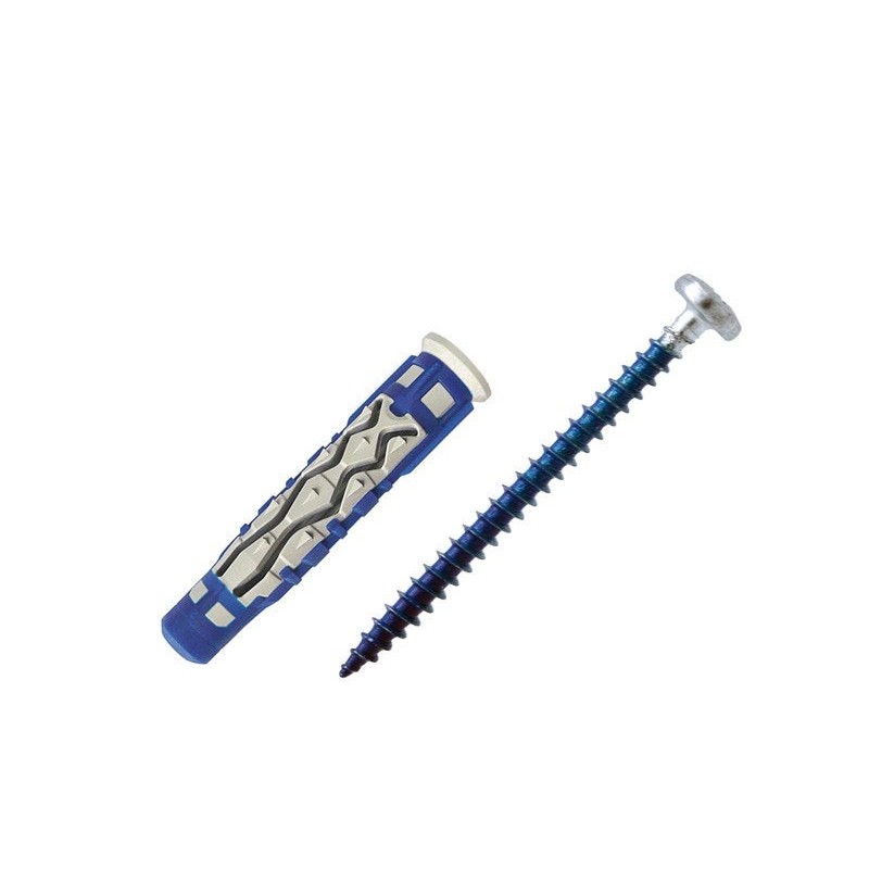 Lot de 10 Chevilles Et Vis Couleur Red Head Diam.8 Mm X L.50 Mm