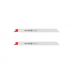 Lot de 2 Lames Métal Coupe Droite 2-8 Mm Dexter Pour Scie Sabre