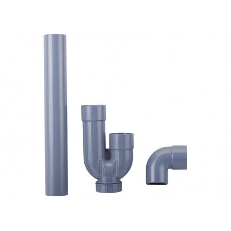 P50 Siphon vidange Horizontal Pour Lavabo Polypropylène Diam.40 Mm