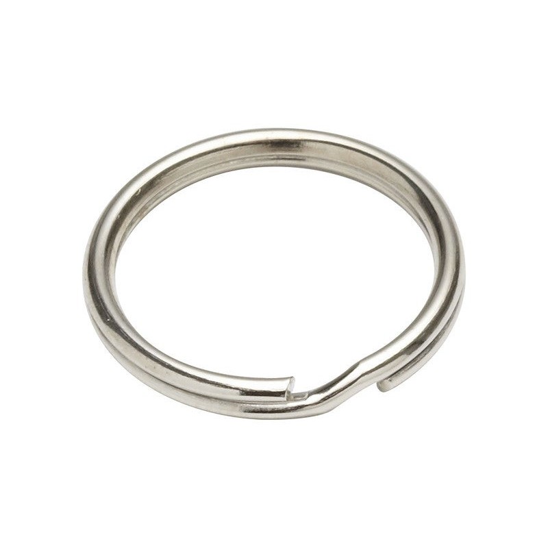 Lot de 6 anneaux brisés acier nickeléL.21.2 X L.21.2 X Ep.1.6 Mm